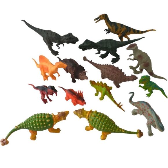 Dinosaurs Lot 14 Play Hard Plastic Vintage to Now Dinos Some Geoworld Safari Ltd - Picture 3 of 16